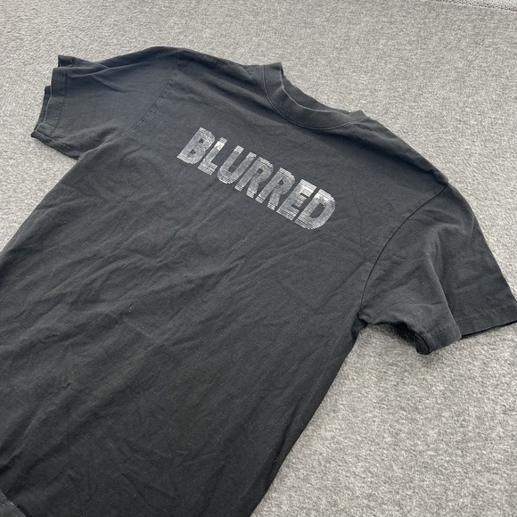 Other - Blurred T Shirt Mens M Skater Grunge Y2K Baggy Hip Hop Punk Rock Faded Black SS